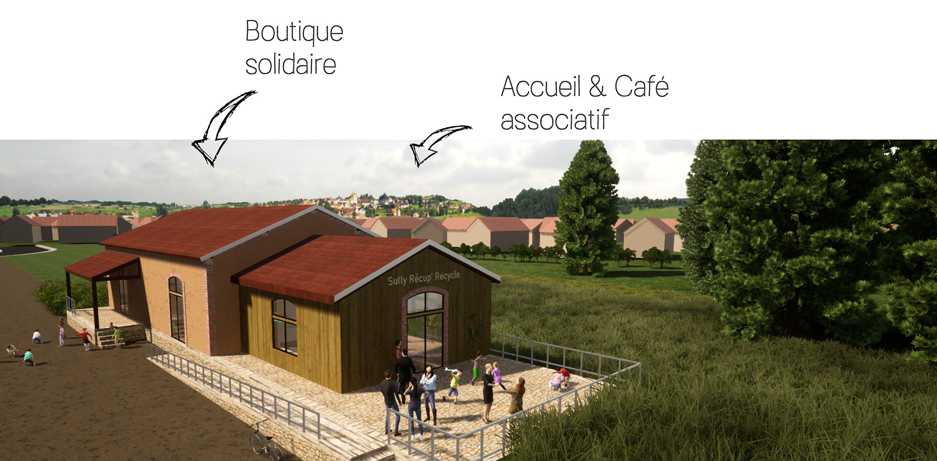 Vue extérieure - Sully Récup Recycle, une ressourcerie en Val de Sully, à Sully sur Loire